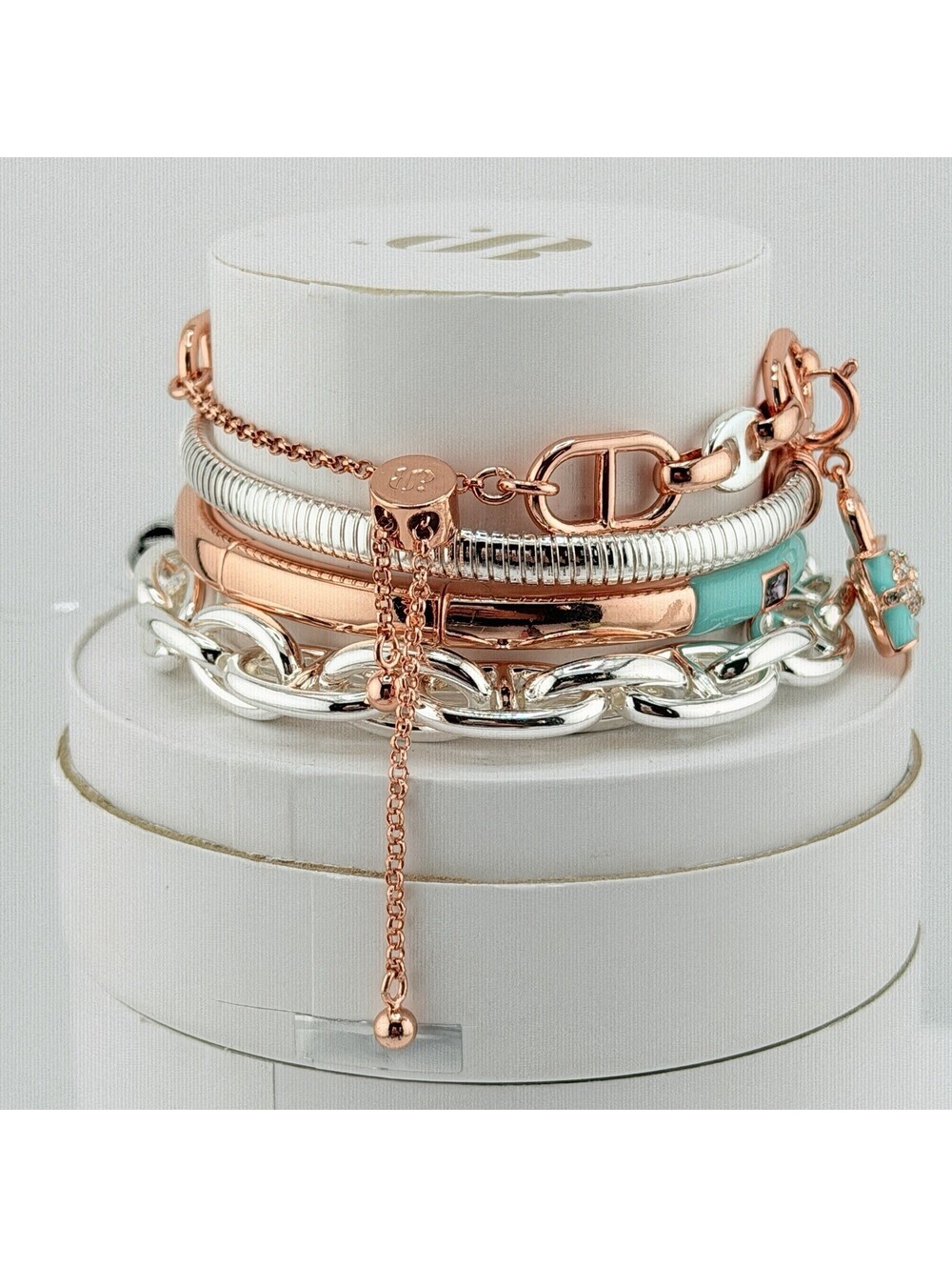 Bomb Party Spring Stack “Key To Your Sparkle” RARE UNICORN on Rose Gold Lock/Key - Picture 5 of 5